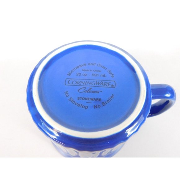 Corning Ware Colours Stoneware Soup Bowl Mugs Blueberry Vented Lid 20 oz - Picture 14 of 14